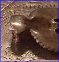 Native Navajo Sterling Silver Eagle Pendant Signed Felix & Jeanne Tsinijinnie