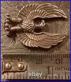 Native Navajo Sterling Silver Eagle Pendant Signed Felix & Jeanne Tsinijinnie