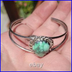 Natural HiGrade Damale Turquoise Sterling Silver Cuff Bracelet 5.5-6 Handmade