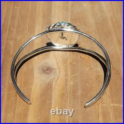 Natural HiGrade Damale Turquoise Sterling Silver Cuff Bracelet 5.5-6 Handmade