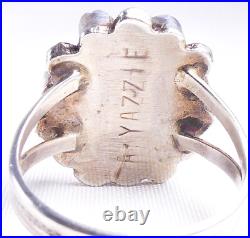Navajo Antonio Yazzie 925 Sterling Silver Turquoise & Coral Ring Size 6 Navajo Antonio Yazzie 925 Sterling Silver Turquoise & Coral Ring Size 6