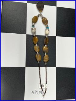 Navajo Artist Charlene Little Sterling Silver Gemstone Necklace Native