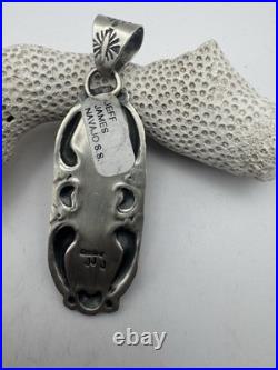 Navajo Artist Jeff James Turquoise And Sterling Silver Pendant