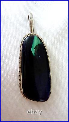 Navajo Azurite Pendant (Lapis/Malachite) 925 Sterling Silver 2.25 16gr Signed