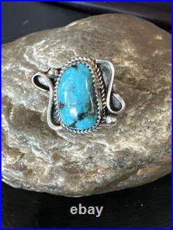 Navajo Blue Kingman Turquoise Sterling Silver Ring Size 6.5 20355