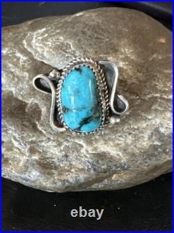 Navajo Blue Kingman Turquoise Sterling Silver Ring Size 6.5 20355