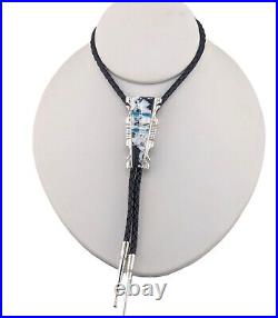 Navajo Bolo Tie Sterling Silver Western Native American Men's Jewelry