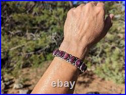 Navajo Bracelet Native American Purple Spiny NA Jewelry Sterling Silver sz 7 Tso