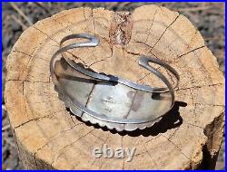 Navajo Bracelet Sterling Petrified Wood Women size 6 Native Jewelry NA Signed
