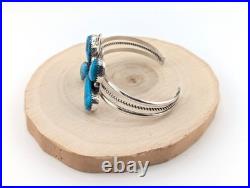 Navajo Butterfly Turquoise Cuff Bracelet Sterling Silver NA Jewelry Sz 6.25 in