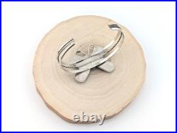 Navajo Butterfly Turquoise Cuff Bracelet Sterling Silver NA Jewelry Sz 6.25 in