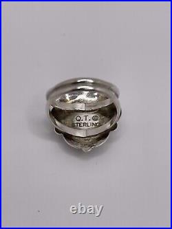 Navajo Carolyn Pollack QT Sterling Silver Inlay Hearts Ring & Bracelet 7