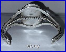 Navajo Chryscolla Vintage Sterling Silver Cuff Bracelet