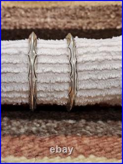 Navajo Cuff Bracelets Sterling Silver Vintage Handmade Native American USA