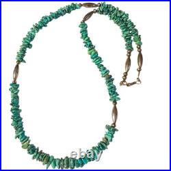 Navajo Darling Darlene Turquoise Sterling Silver Beads Necklace