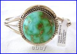 Navajo Dave Skeets Sonoran Gold Turquoise Cuff Bracelet 925 Sterling Silver NWT