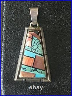 Navajo Frank Yellowhorse Sterling Silver Pendant