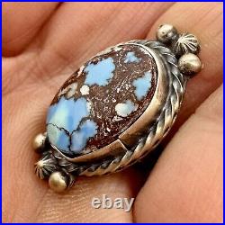 Navajo Golden Hills Turquoise Ring Sz 7 Sterling Silver by Gloria Rios Patina