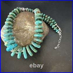 Navajo Graduated Turquoise Sterling Silver Necklace 19 18421 Navajo Graduated Turquoise Sterling Silver Necklace 19 18421
