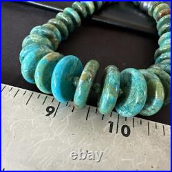 Navajo Graduated Turquoise Sterling Silver Necklace 19 18421 Navajo Graduated Turquoise Sterling Silver Necklace 19 18421