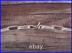 Navajo Hand Made Sterling Silver 24 Link Chain Link Necklace Kevin Shorty
