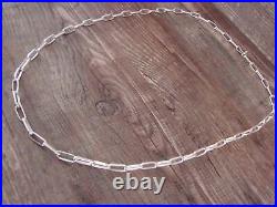 Navajo Hand Made Sterling Silver 24 Link Chain Link Necklace Kevin Shorty