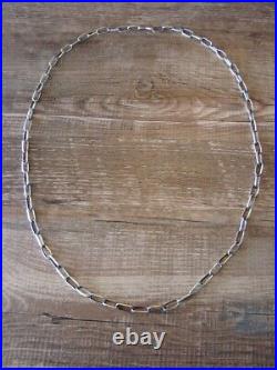 Navajo Hand Made Sterling Silver 24 Link Chain Necklace by Kevin Shorty
