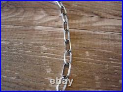 Navajo Hand Made Sterling Silver 24 Link Chain Necklace by Kevin Shorty