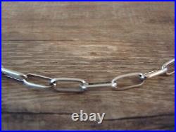 Navajo Hand Made Sterling Silver 30 Link Chain Necklace by Kevin Shorty