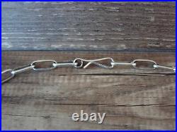 Navajo Hand Made Sterling Silver 30 Link Chain Necklace by Kevin Shorty
