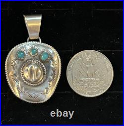 Navajo Handmade Cowboy Hat Pendant by Artist Bobby Platero / Running Bear