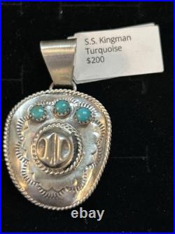 Navajo Handmade Cowboy Hat Pendant by Artist Bobby Platero / Running Bear