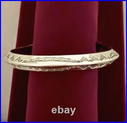 Navajo Handmade Sterling Silver Cuff Bracelet by Stanley Parker Navajo Handmade Sterling Silver Cuff Bracelet by Stanley Parker