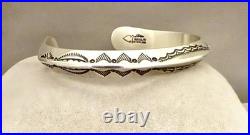 Navajo Handmade Sterling Silver Cuff Bracelet by Stanley Parker Navajo Handmade Sterling Silver Cuff Bracelet by Stanley Parker