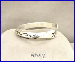 Navajo Handmade Sterling Silver Cuff Bracelet by Stanley Parker Navajo Handmade Sterling Silver Cuff Bracelet by Stanley Parker