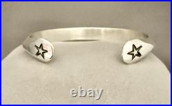 Navajo Handmade Sterling Silver Cuff Bracelet by Stanley Parker Navajo Handmade Sterling Silver Cuff Bracelet by Stanley Parker