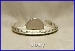 Navajo Handmade Sterling Silver Cuff Bracelet by Stanley Parker Navajo Handmade Sterling Silver Cuff Bracelet by Stanley Parker