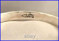 Navajo Handmade Sterling Silver Cuff Bracelet by Stanley Parker Navajo Handmade Sterling Silver Cuff Bracelet by Stanley Parker