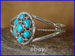 Navajo Indian Jewelry Sterling Silver Turquoise Bracelet! Melvin Chee