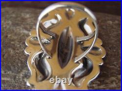 Navajo Indian Sterling Silver Concho Ring Signed Johnson Size 6.5
