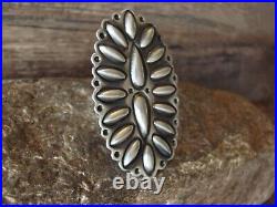 Navajo Indian Sterling Silver Concho Ring Signed Johnson Size 7