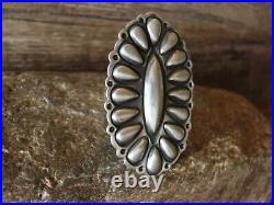 Navajo Indian Sterling Silver Concho Ring Signed Johnson Size 9