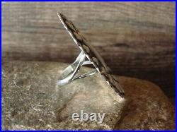 Navajo Indian Sterling Silver Concho Ring Signed Johnson Size 9