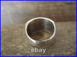 Navajo Indian Sterling Silver Ribbed Ring by Thomas Charley Size 6.5
