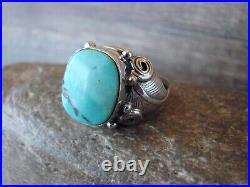 Navajo Indian Sterling Silver Turquoise Ring Size 12 Darrell Morgan