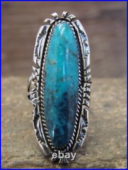 Navajo Indian Sterling Silver Turquoise Ring by Garcia Size 6