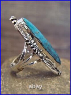 Navajo Indian Sterling Silver Turquoise Ring by Garcia Size 6