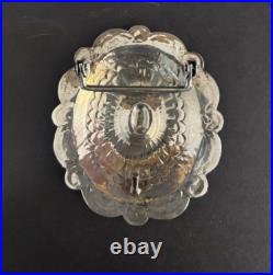 Navajo J Blackgoat Stamped Sterling Silver Belt Buckle