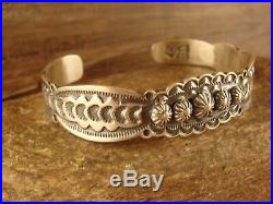 Navajo Jewelry Hand Stamped Sterling Silver Bracelet Hallmarked