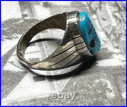 Navajo Kingman Turquoise Sterling Silver 925 Mens Ring Size 12